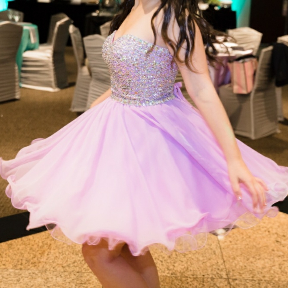 Glamorous Morilee Lavender Prom Dress
